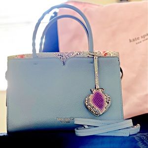 Kate Spade spencer snake-embossed medium satche